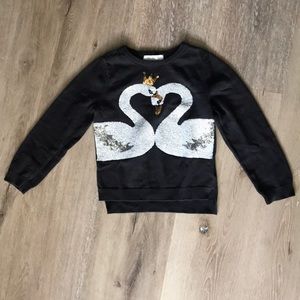 H&M Girls Swan Sweater